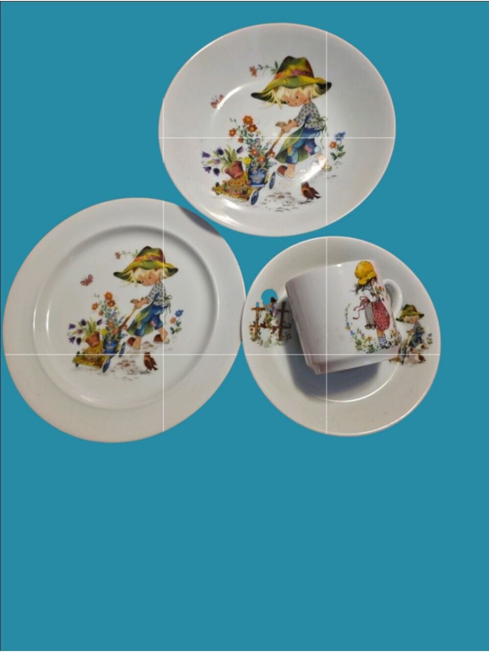 4/$97 Deal! Vintage Jaeger Collectible Childrens Dish Set
